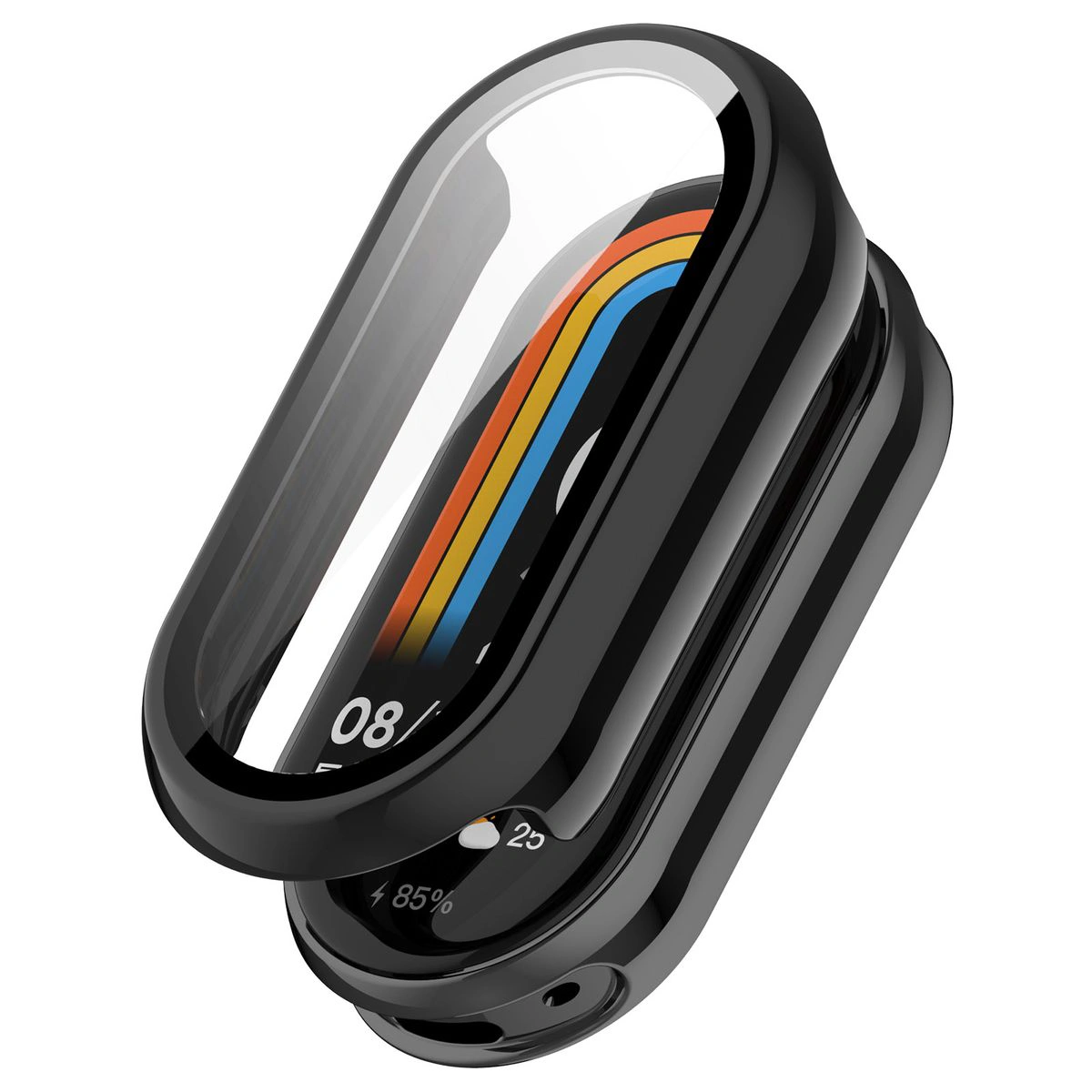 Wizualizacja nakładania etui Bizon Case Watch Adamo do Smart Band 10